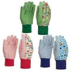Castorama Gants En Coton Imprimé, Paquet De 3 paires Verve - Taille 8 (M)